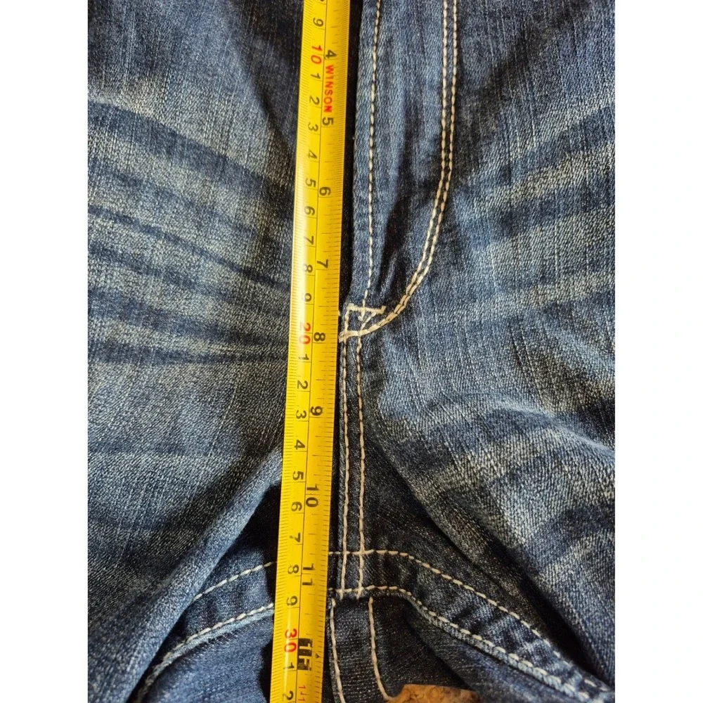 Ariat REAL Denim Marine Bootcut Jeans Dark Wash Contrast Stitch‎ Size 34R